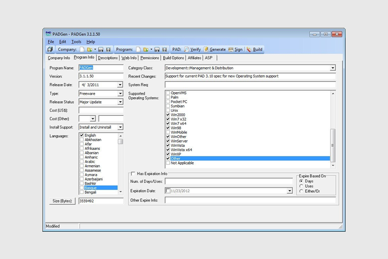 Padgen PAD generator for developers Padgen PAD generator for developers