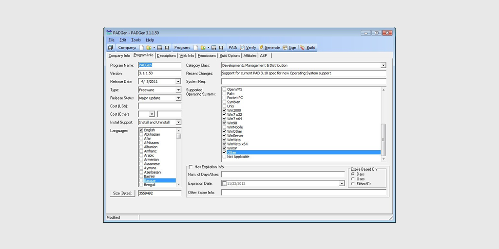 Padgen PAD generator for developers Padgen PAD generator for developers